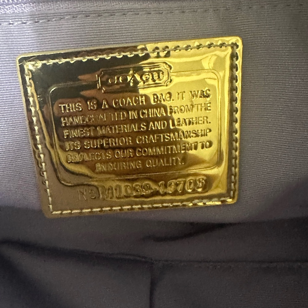 Coach Poppy Tan and White Women's tote Bag - Picture 5 of 12